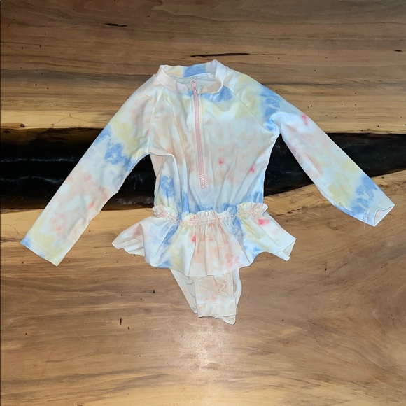 Jessica Simpson Kids Swim One Piece - Blue, Yellow, Pink - Picture 1 of 1